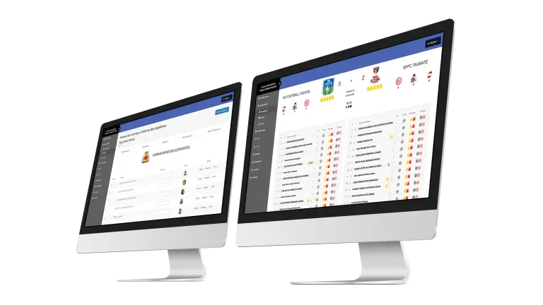 Telas do APP Esportivo - Sistema de Campeonato de Futebol Online